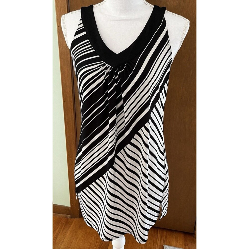 White House Black Market Women's Polyester Halter Neck Sleeveless Top Blouse S